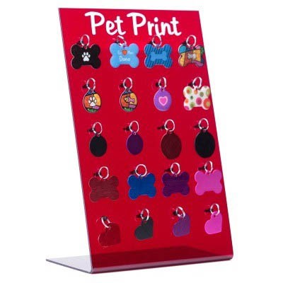 DISPLAY DE PLACAS PET PRINT (SEM PLACAS) - VERMELHO