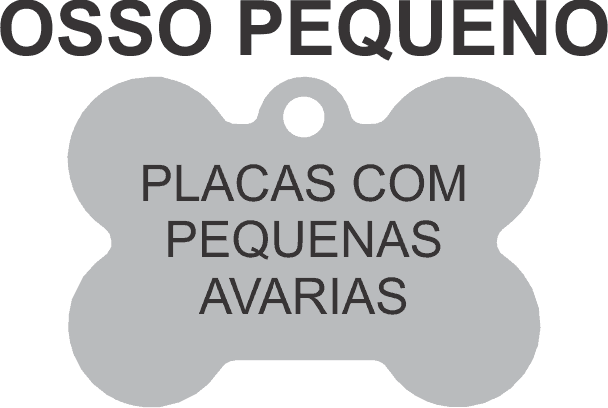 PACOTE DE PLACAS OSSO PEQUENO VARIADO COM AVARIA - (QTD: 100)