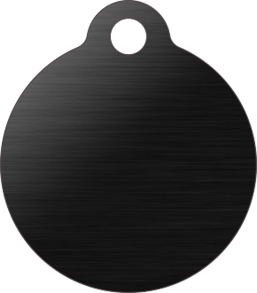 PACOTE DE PLACAS MEDALHA PEQUENA-(QTD: 5)-PRETA-ESCOVADA