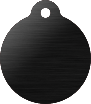 PACOTE DE PLACAS MEDALHA GRANDE-(QTD: 5)-PRETA-ESCOVADA