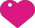 PACOTE DE PLACAS CORAÇÃO-(QTD: 5)-ROSA-JATEADA