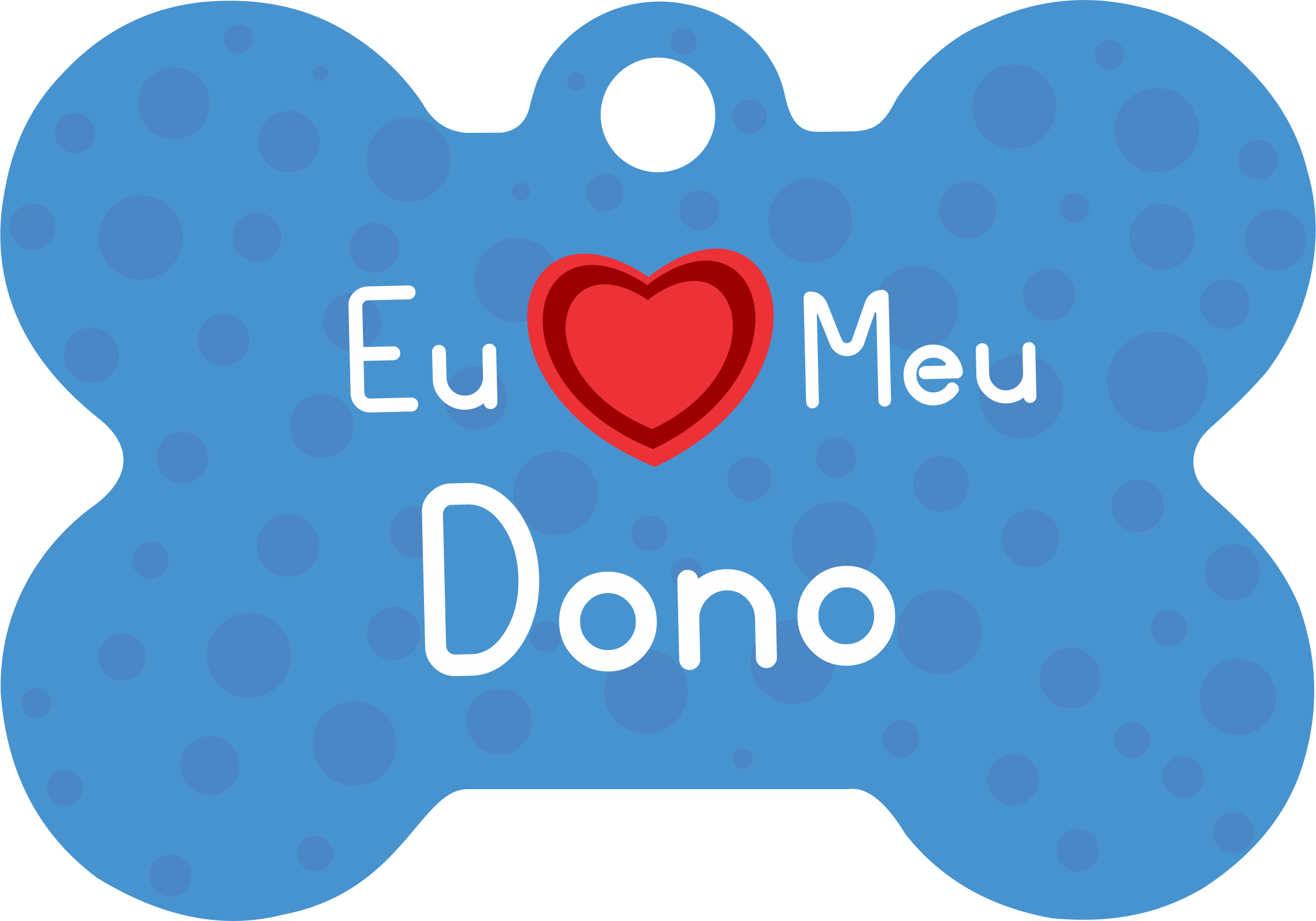 PACOTE DE PLACAS OSSO-(QTD: 5)-EU AMO MEU DONO