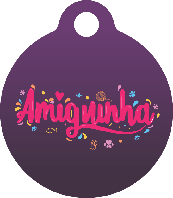PACOTE DE PLACAS MEDALHA PEQUENA-(QTD: 5)-AMIGUINHA
