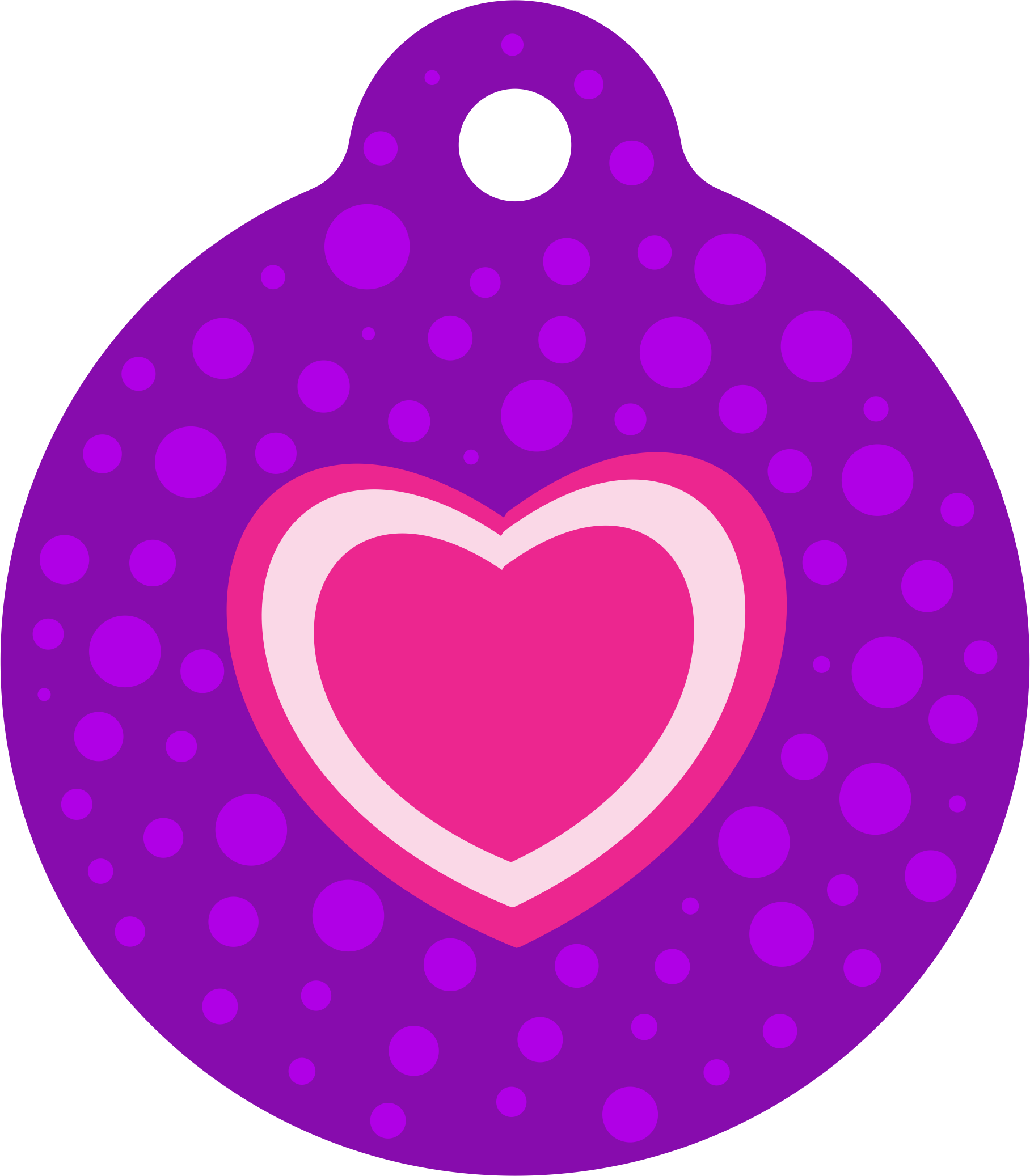 PACOTE DE PLACAS MEDALHA GRANDE-(QTD: 5)-CORACAO ROSADO