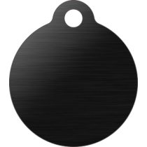 PACOTE DE PLACAS MEDALHA PEQUENA-(QTD: 5)-PRETA-ESCOVADA