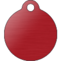 PACOTE DE PLACAS MEDALHA PEQUENA-(QTD: 5)-VERMELHA-ESCOVADA