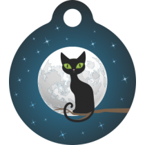 PACOTE DE PLACAS MEDALHA PEQUENA-(QTD: 5)-NOITE FELINA