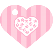 PACOTE DE PLACAS CORAÇÃO-(QTD: 5)-LISTRAS-ROSAS