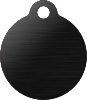PACOTE DE PLACAS MEDALHA PEQUENA-(QTD: 5)-PRETA-ESCOVADA
