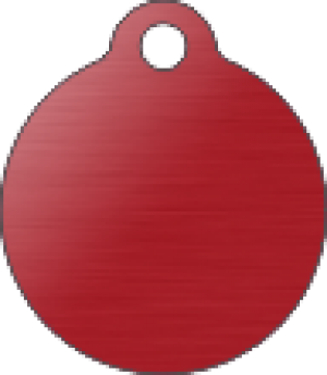 PACOTE DE PLACAS MEDALHA PEQUENA-(QTD: 5)-VERMELHA-ESCOVADA