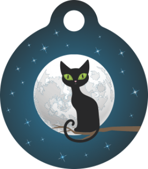 PACOTE DE PLACAS MEDALHA PEQUENA-(QTD: 5)-NOITE FELINA
