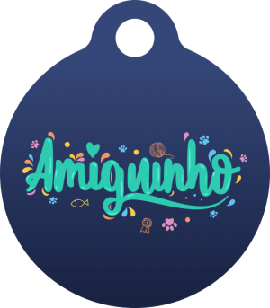 PACOTE DE PLACAS MEDALHA PEQUENA-(QTD: 5)-AMIGUINHO